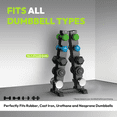 thumbnail image 5 of HANDBODE 5-Tier A-Frame Dumbbell Rack, 550 lb Capacity Compact Storage Organizer for Heavy Weight Dumbbells, Space-Saving Weight Stand for Home Gym, 5 of 8