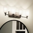 thumbnail image 4 of 45575BK Kichler Lighting Shailene - 4 Light Bath Vanity Approved for Damp Locations - with Transitional inspirations - 8.25 inches tall by 29.5 inches, 4 of 10