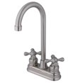 thumbnail image 1 of Kingston Brass KB498AX Two Handle Bar Faucet, Satin Nickel, 1 of 6