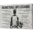 thumbnail image 2 of Basketball Sports Wall Art Basketball Life Lessons Wall Decor Basketball Sign Retro Poster Boy Men Room Motivational Decorations Canvas Print Painting Artwork for Bedroom Bathroom Living Room, 2 of 3