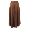 thumbnail image 5 of Bibifish Womens Skirts Maxi Vintage Western Style Suede Lace Splicing Design High Waisted Bohemian Vacation Holiday Elegant Skirts, 5 of 9