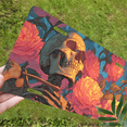 thumbnail image 5 of 1 Pcs 2D Flat License Plate Covers & Frames, Skeleton and Roses For Decorative Front, Waterproof For Decoration Aluminum License Plate Covers & Frames Cover For Men Women, 12" X 6", 5 of 6