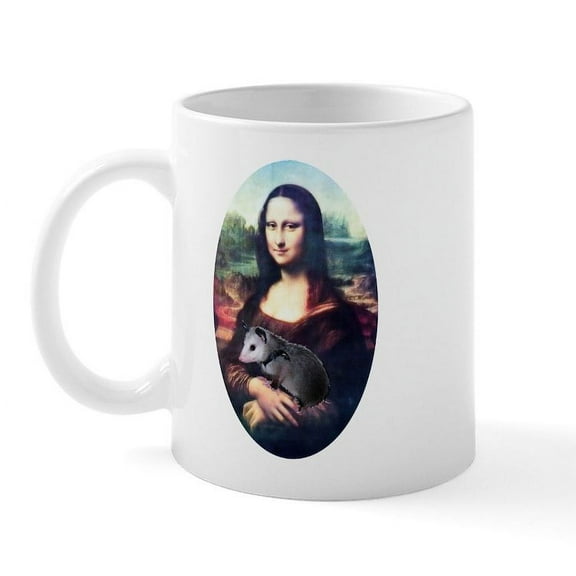 CafePress - Mona Lisa Possum Mug - 11 oz Ceramic Mug - Novelty Coffee Tea Cup