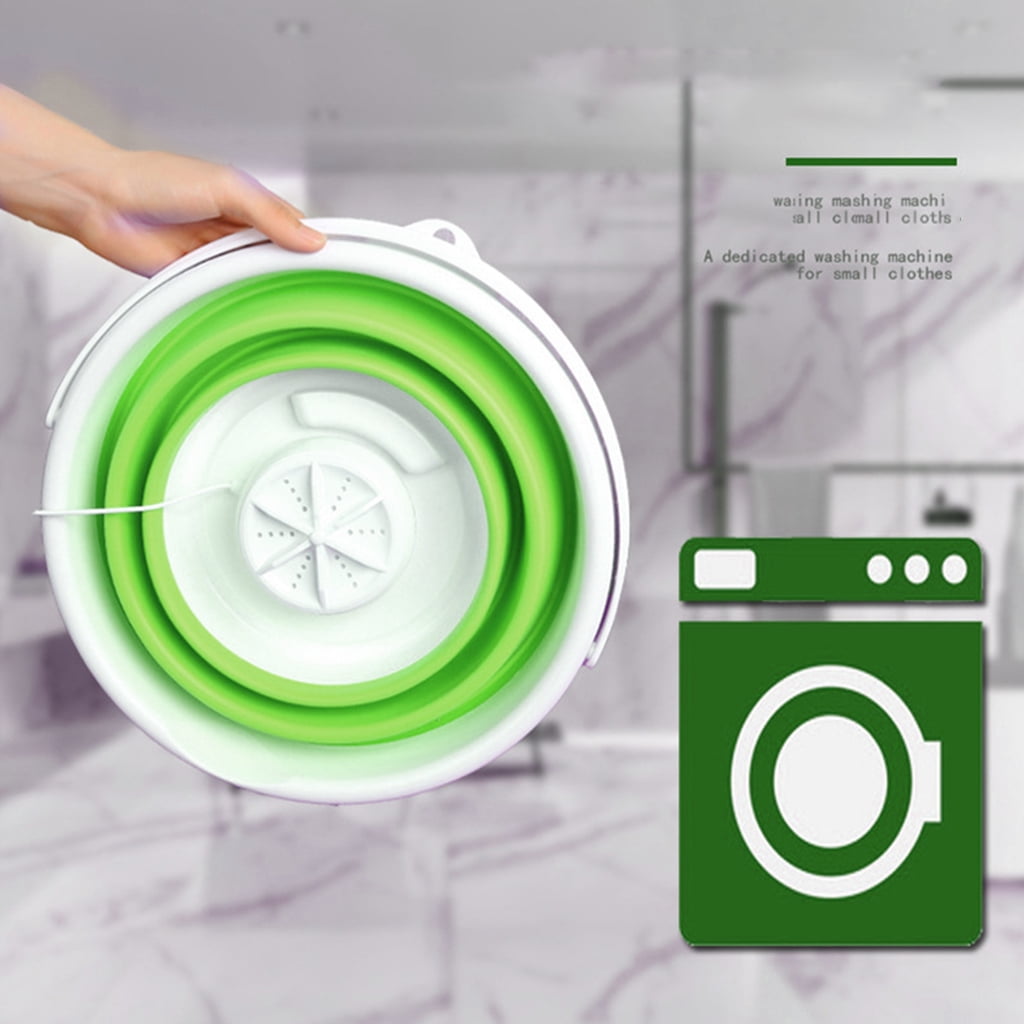 Mini Foldable Washer Portable Washer Foldable Washing Machine for Baby Clothes Underwear Sock for Travel Apartments