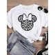 thumbnail image 1 of Disney Fashion Leopard Love Ear Trend Women Cartoon Print Clothing Mickey Mouse Tee Shirt Casual Graphic Short Sleeve T-shirtsS Gao Jinjia LED, 1 of 2