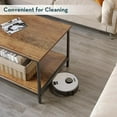 thumbnail image 5 of Coffee Table with Storage 2-Tier Industrial Center Table for Living Room, Rectangle Wood Table for Small Spaces Apartment Home Office, Walnut, 5 of 13