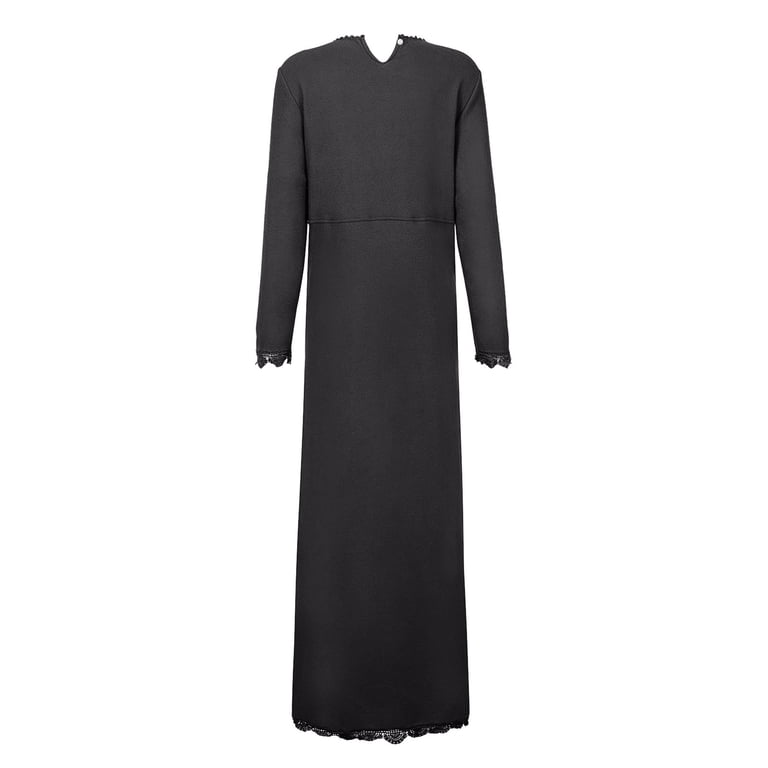 loose fitting winter dresses Women's Lace Long Sleeve Round Neck Dress All except TBB patches and customization fees Kids' Birthday, Party & color:Winter White flattering fit
