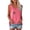 Hot Pink, variant on Womens Sleeveless Tops Crewneck Tulle Loose Cutout Back Shirt Flowy Summer Athletic Tees