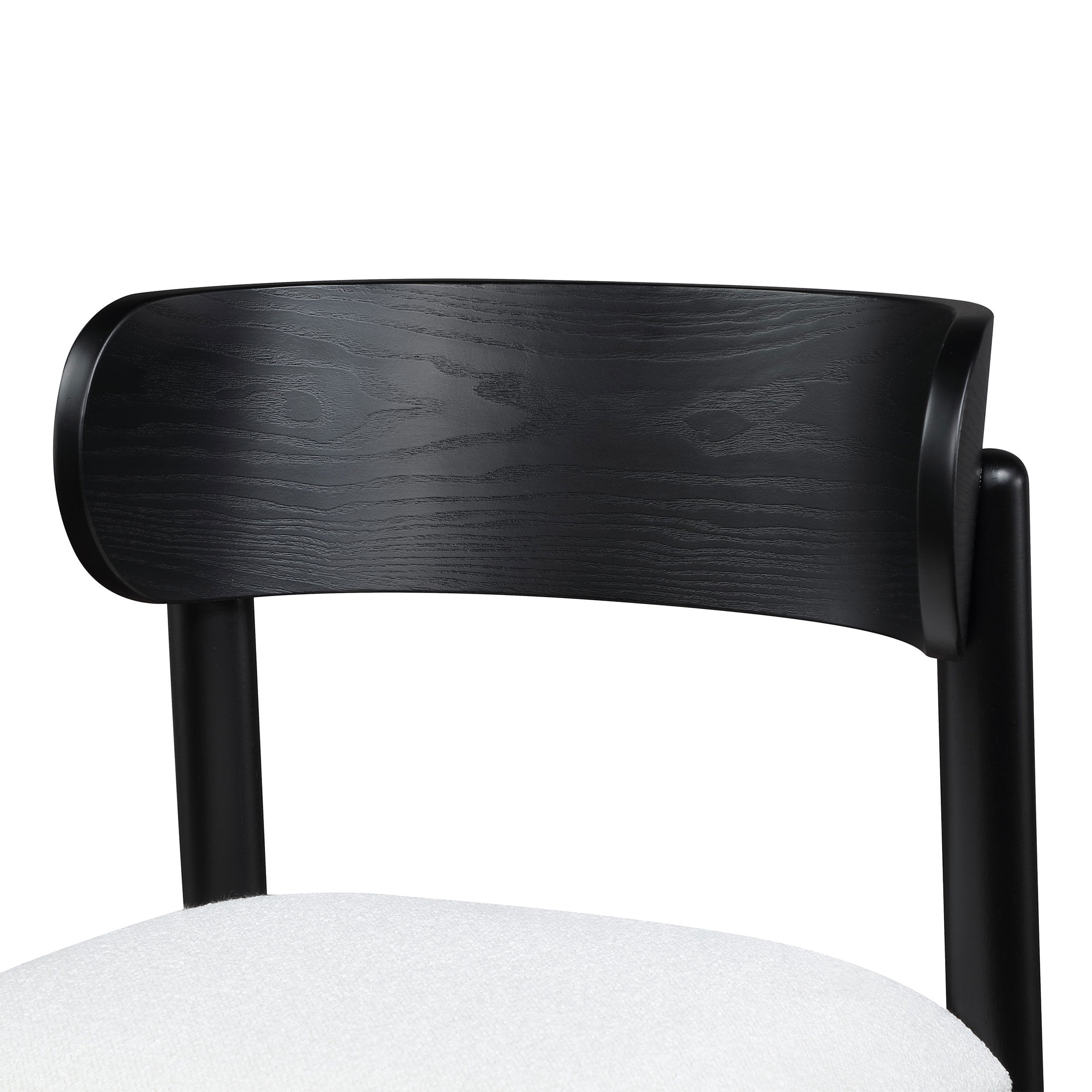Beautiful Drew Dining Room Chair by Drew Barrymore, Rich Black Finish, 2 Pack