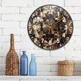 thumbnail image 3 of Yayeee Wall Clock Battery Operated 9.5" Silent Quartz Non-Ticking for Living Room Decor, Metallic Flower, 3 of 8