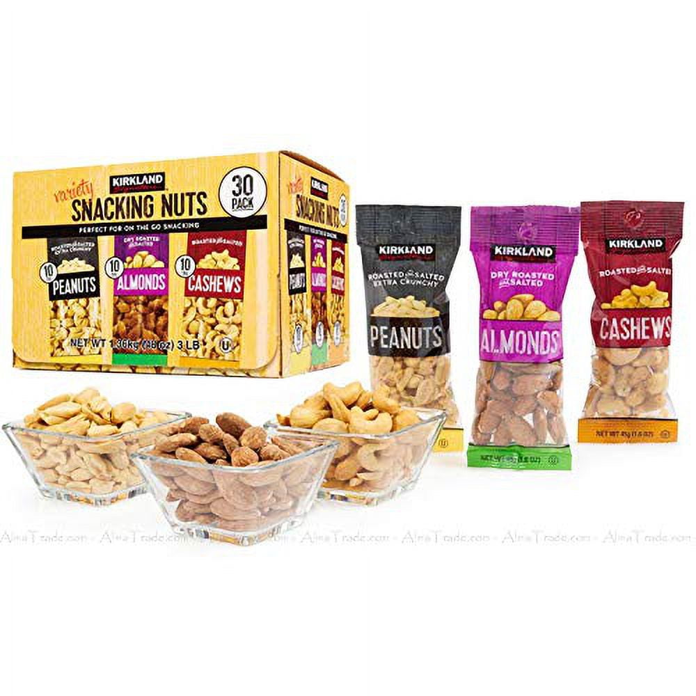 Kirkland Signature Snacking Nuts, Variety Pack, 1.6 oz, 30-count