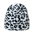 thumbnail image 1 of Student Beanie Hat Leopard Pattern Warm Autumn Winter Thick Stretchy Cap for Outdoor, 1 of 10
