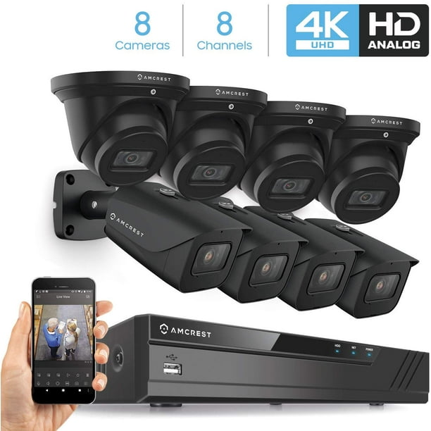 Amcrest 4K Security Camera System 8CH 8MP Video DVR with 8X 4K 8