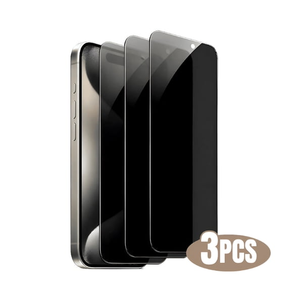 GJX 3Pack Privacy Tempered Glass Screen Protector for Iphone 15 Pro Max