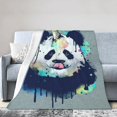 thumbnail image 1 of ORUYROP Panda Blanket | Wool Blanket | Soft, Plush, Warm Leisure Blanket, 1 of 7
