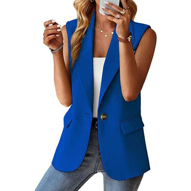 2023 Amazon New Casual Fashion Temperament Suit Vest Women