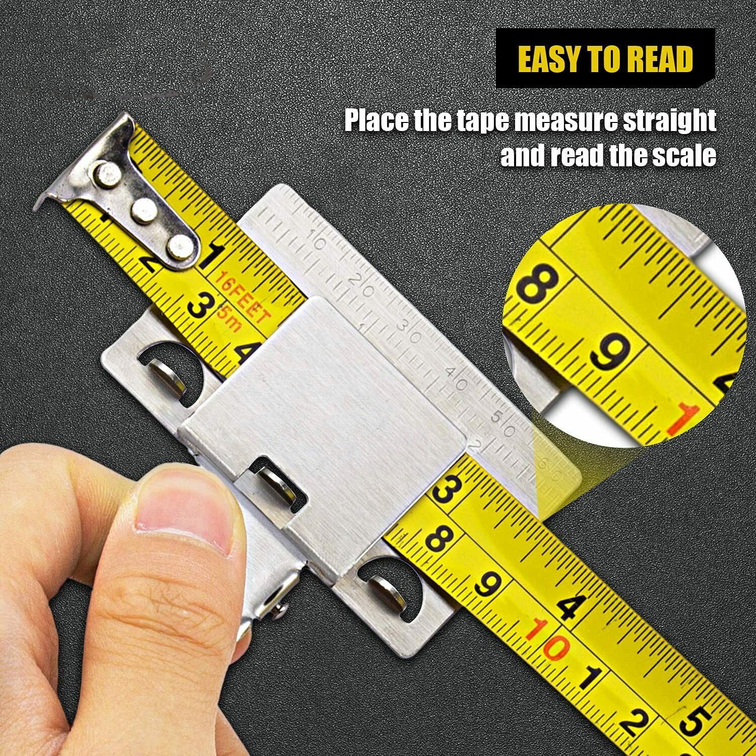 Measuring Tape Clip Precision Tape Measuring Tool Tape Measure Aid C I//