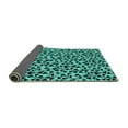 thumbnail image 2 of Ahgly Company Indoor Round Oriental Turquoise Blue Industrial Area Rugs, 5' Round, 2 of 4