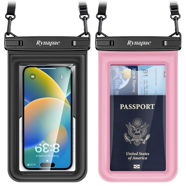 Funda flotante impermeable para teléfono Rynapac, 8.5 pulgadas, paquete de 2