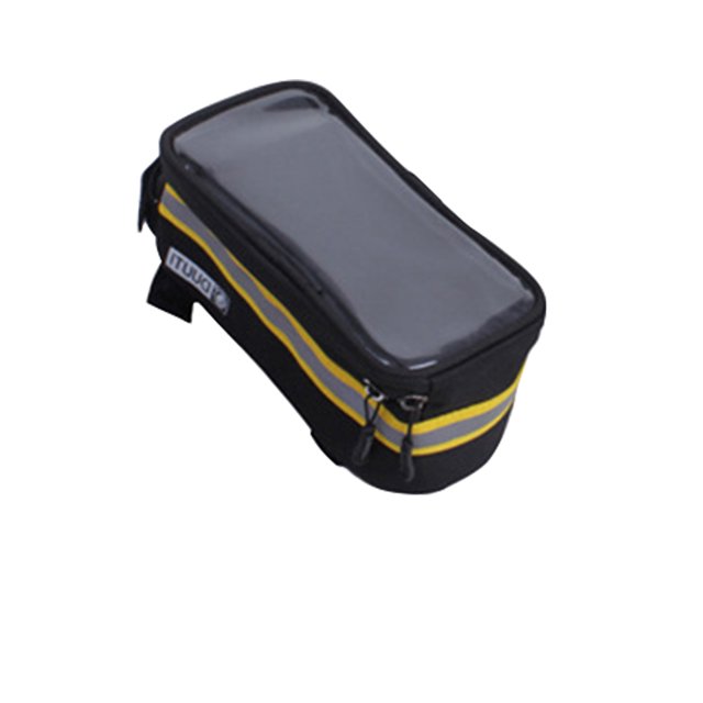 Bolsa de tubo delantero para bicicleta Naiovety soporte para teléfono móvil accesorios para montar en Ciclismo Amarillo L