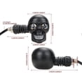 thumbnail image 5 of 2pcs Skull Turn Signals Lights, Skull Head Motorcycles LED Turn Signal, 12V Universal for Scooter Dirt Bike Retro, 5 of 5