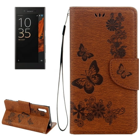 For Sony Xperia XZ Power Butterflies Embossing Horizontal Flip Leather Case with Holder & Card & &