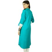 Solid Rayon Dress 3/4 Sleeve Bollywood Women Ethnic Kurti Tunic Top