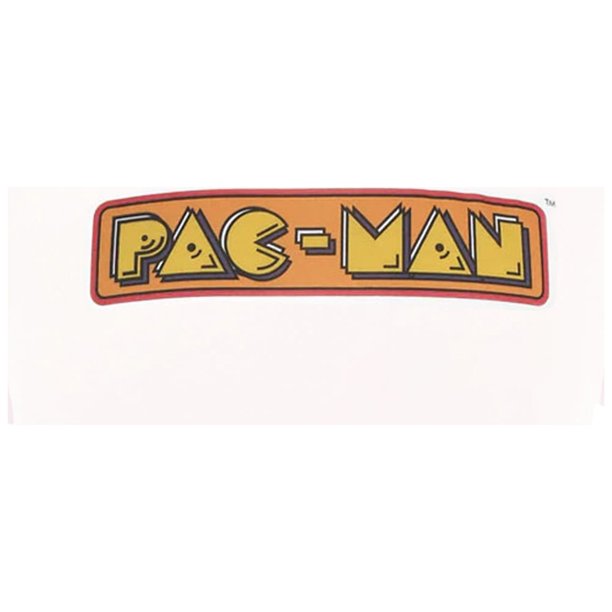 Pac-Man - Camiseta Logotipo para Hombre (Blanco, Amarillo)