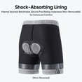 thumbnail image 3 of M Buder Men's 2-in-1 Mountain Bike Shorts Quick-Dry Cycling Riding Pants with Shock Absorbing Padding, Grey Medium. Top Choice for Hiking, Riding, and Active Commuting., 3 of 9