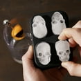 thumbnail image 5 of Foster & Rye Skull Ice Mold, Silicone Ice Tray for Freezer, Home Bar, Black, 5 of 7