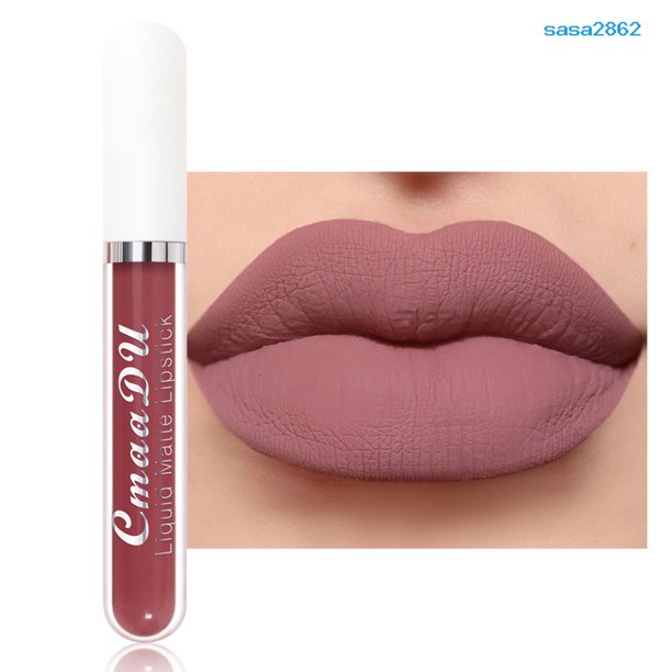 sasa lápiz labial de 2,5 ml de larga duración impermeable mate terciopelo líquido brillo labial para regalos