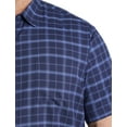 thumbnail image 2 of Microfiber Medium Plaid Sport Shirt Navy Blue 4XLT, 2 of 5