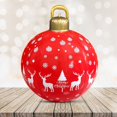 thumbnail image 3 of Bola de Navidad inflable de PVC iluminada, bola decorada de Navidad inflable grande para exteriores de 24 pulgadas con soporte remoto de luz, 3 of 3