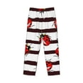 thumbnail image 4 of Daiia Ladybugs on Black and White Striped1 Men's Sleep Pant with Pockets and Drawstring,Pajama Pants-Small, 4 of 9
