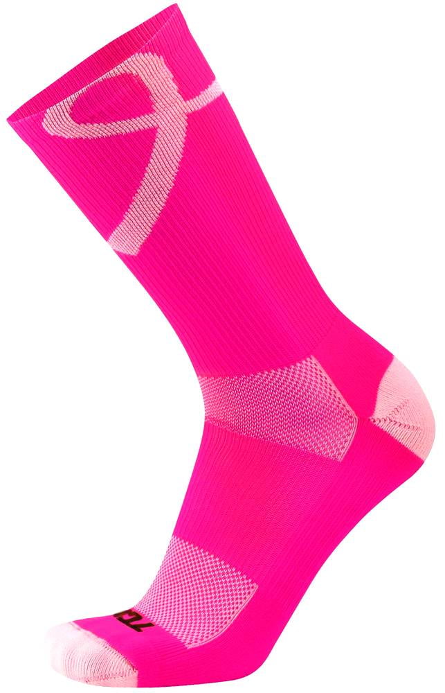 TCK Digital Camo Pink-Black Breast Cancer Awareness Crew Sock Football Lacrosse 