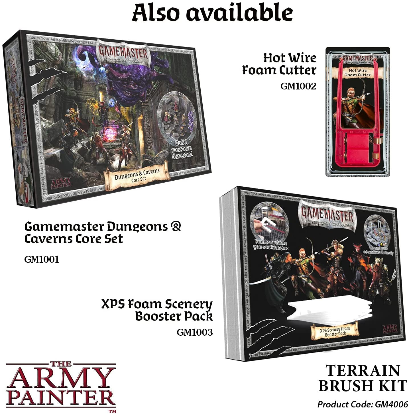 Army Painter, The Gamemaster Terrain Brush Kit New