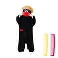 thumbnail image 2 of Silly Onesie Green Plush Monster Onesie Pajamas, Cozy Full-Body Sleepwear With Soft Fabric, Long Sleeves Add Shoes And 2PC Comb (Comb Color Random) Black S, 2 of 4