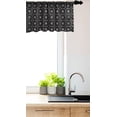 thumbnail image 2 of Ambesonne Aboriginal Window Valance, Dots in Floral Shapes, 42" x 12", Charcoal Grey White, 2 of 2