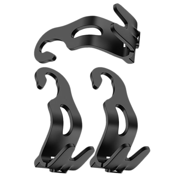 COOPHYA Set of 3 Black Car Purse Hooks for Headrests, Backseat Organizer for Bags and Accessories