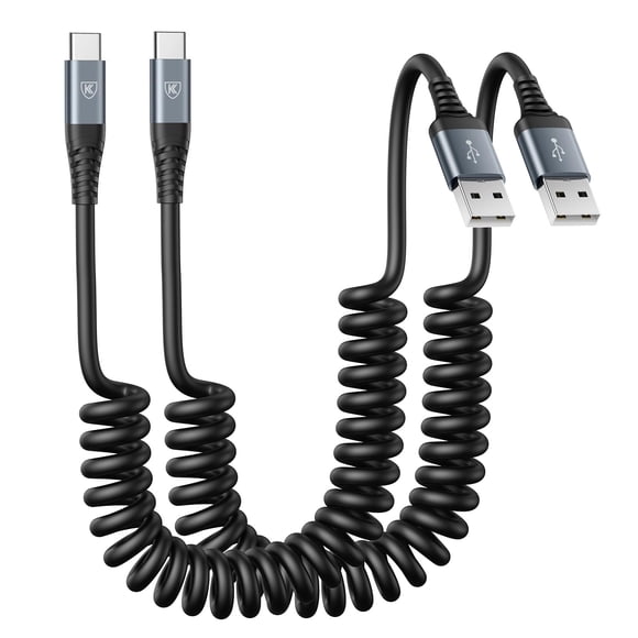 Cable cargador USB tipo C de carga rápida, paquete de 2 m, para coche