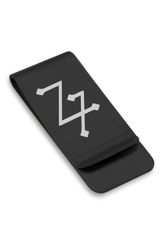 Stainless Steel Lead Alchemy Symbol Classic Slim Money Clip Credit Card Holder