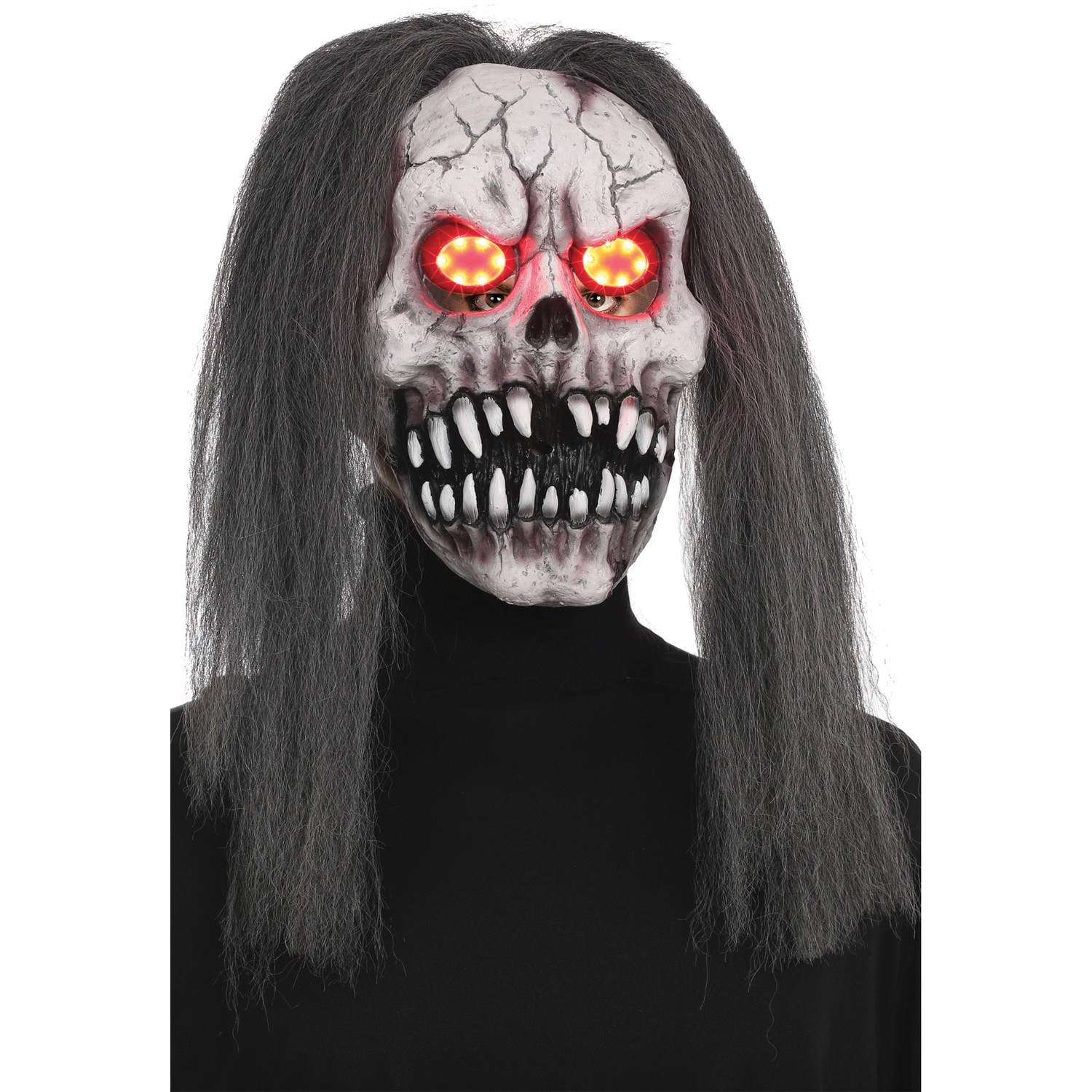 Creepy Skull LightUp Mask Adult Halloween Accessory