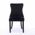 thumbnail image 2 of Set of 2 Upholstered Wing-Back Dining Chair with Nailhead and Solid Wood Legs Black - 27.4"L×20.4"W×37.4"H, 2 of 5