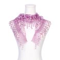 thumbnail image 2 of INSPIRE CHIC Sparkling Rhinestone Lace Mantilla Veil Elegant Triangle Head Scarf for Church & Wedding 51.2"x15.7" Pink Purple, 2 of 5