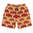 thumbnail image 4 of Bixox Men's Red Cars printing Casual Classic Fit Short Summer Beach Shorts, 4 of 6