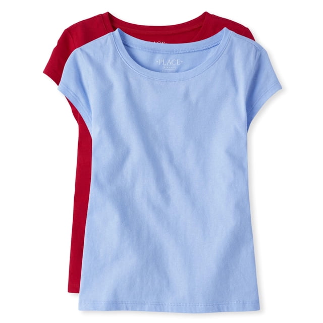 Camiseta The Children's Place Everday de manga corta para niñas, paquete de 2