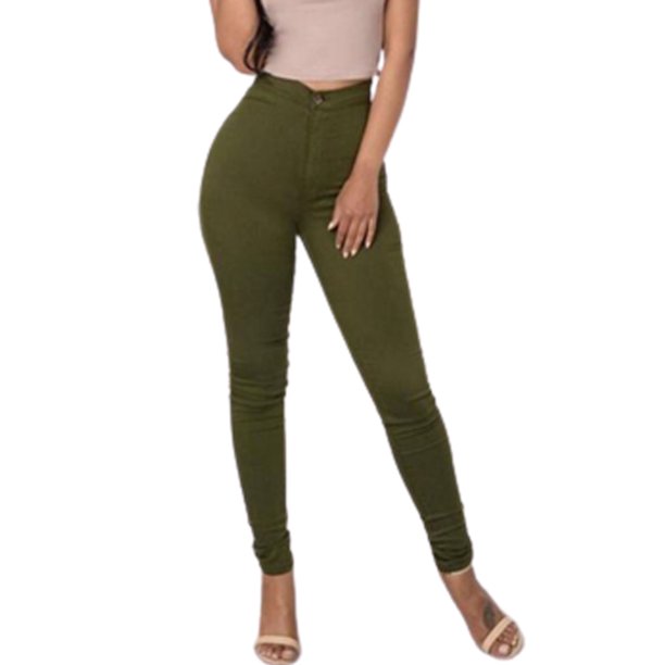Pantalones de mujer Cintura alta Lápiz delgado Flaco Control de barriga Pantalones de color sólido Nituyy GL714-FF32489E6
