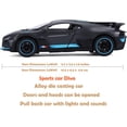 thumbnail image 4 of Maqueta de coche Bugatti Divo de metal fundido a presión para niños de 3 a 12 años, gris, 4 of 5