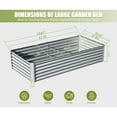 thumbnail image 2 of Total Galvanized Raised Garden Bed ,Large Metal Planter Box for Growing Vegetables, Fruits, and Flowers Outdoors, Silver Design, 6x3x1.5ft, 2 of 7