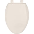 thumbnail image 4 of Ourlova Almond 19 Inch Elongated Toilet Seat PP Combo Soft Close Quick Install, 4 of 5